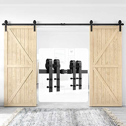 4-12FT Sliding Barn Door Hardware Track Kit for Single/ Double Door Heavy Duty 4-12FT Sliding Barn Door Hardware Track Kit for Single/ Double Door Heavy Duty
